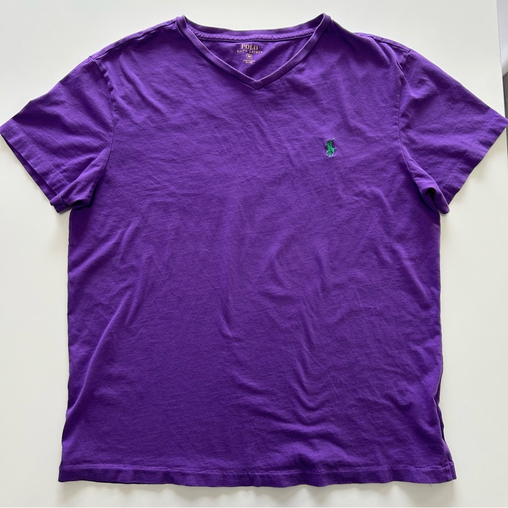 Polo Ralph Lauren Purple V-Neck Shirt